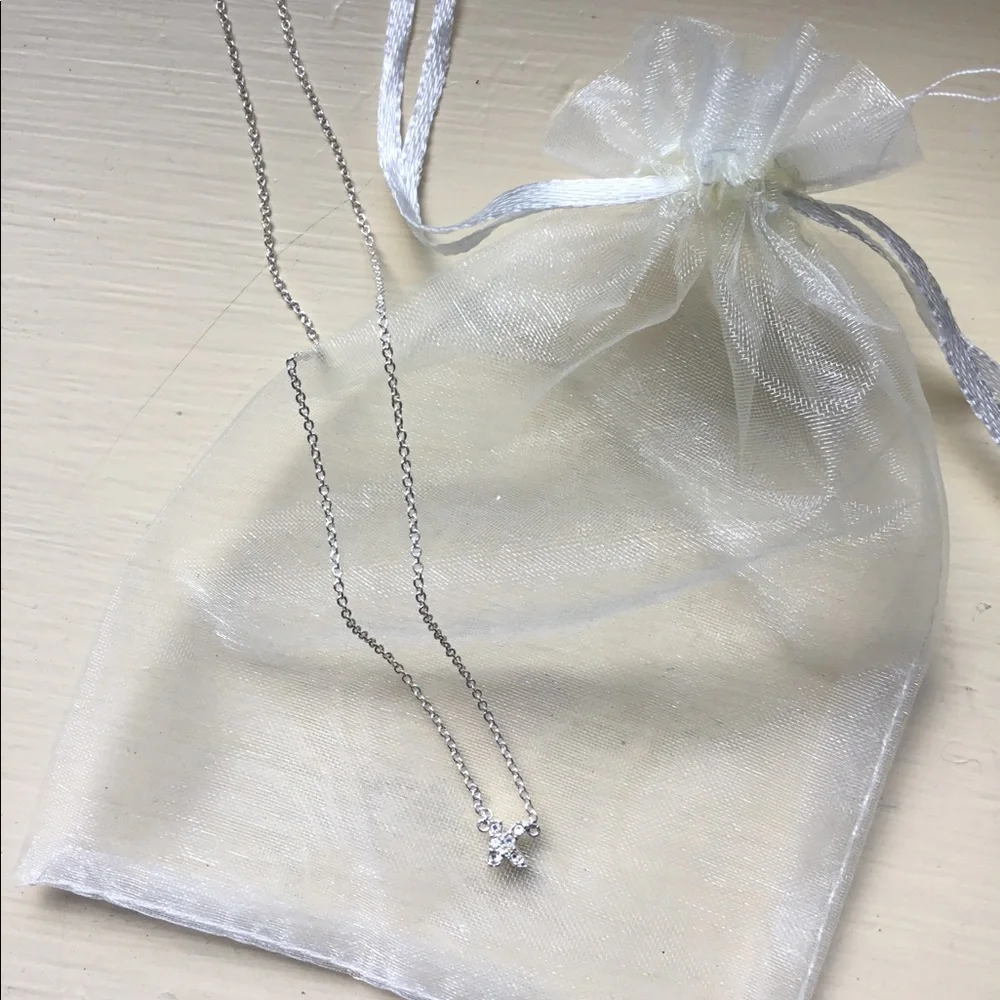Girls Sterling Silver Initial K Necklace